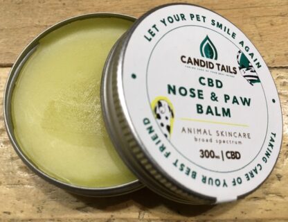Candid Tails CBD Nose & Paw Balm open